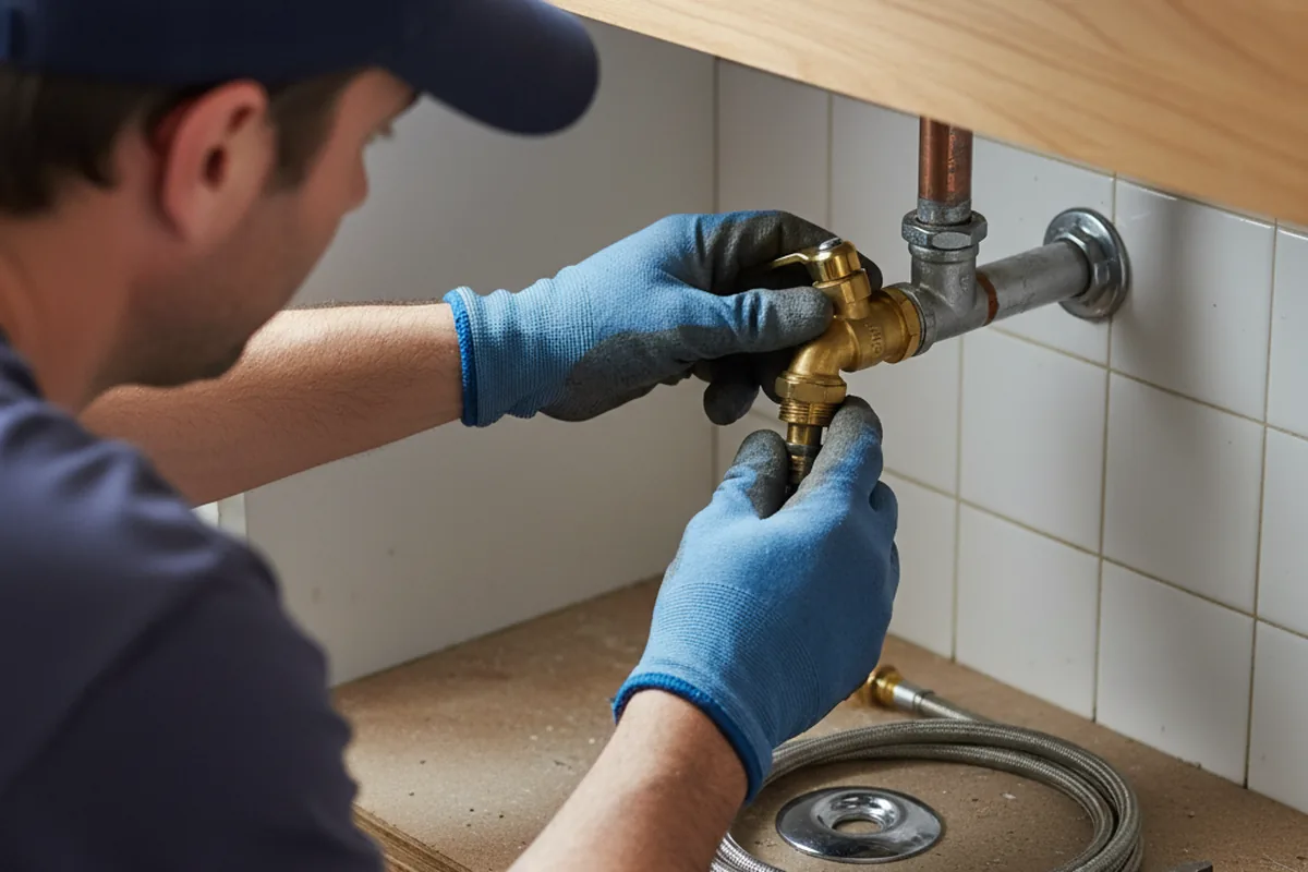Shutoff valve and fitting work during Emergency Plumbing in Thendara